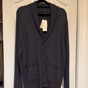 Treasure & Bond Men's Navy Shawl Collar Cardigan NWT